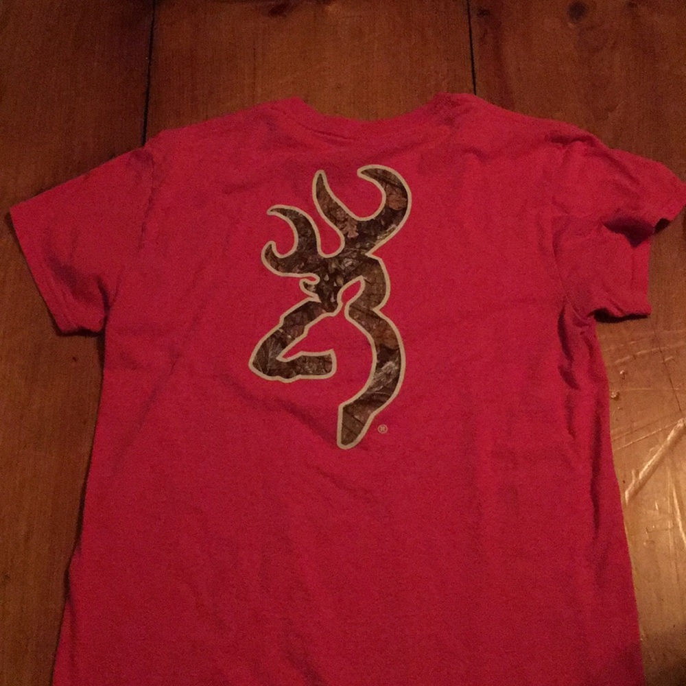 Pink browning t shirt